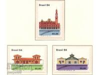 1984. Бразилия. Опазване на историческите ЖП гари + Плик.