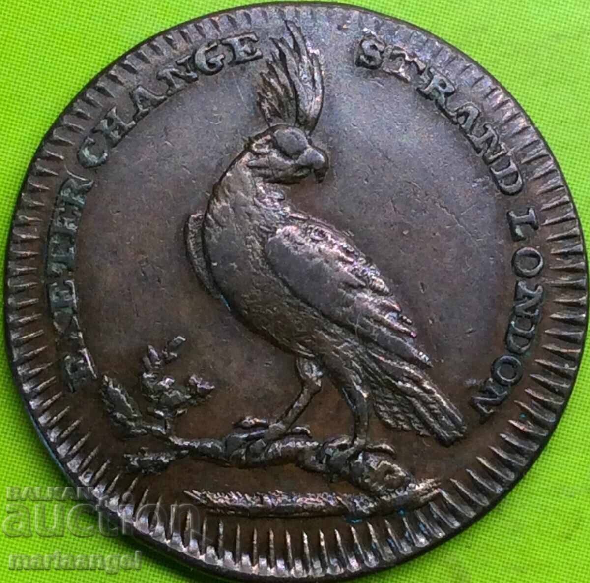 Livrarea Marea Britanie Farthing 1795-1801 Middlesex Pidcock Off. rar