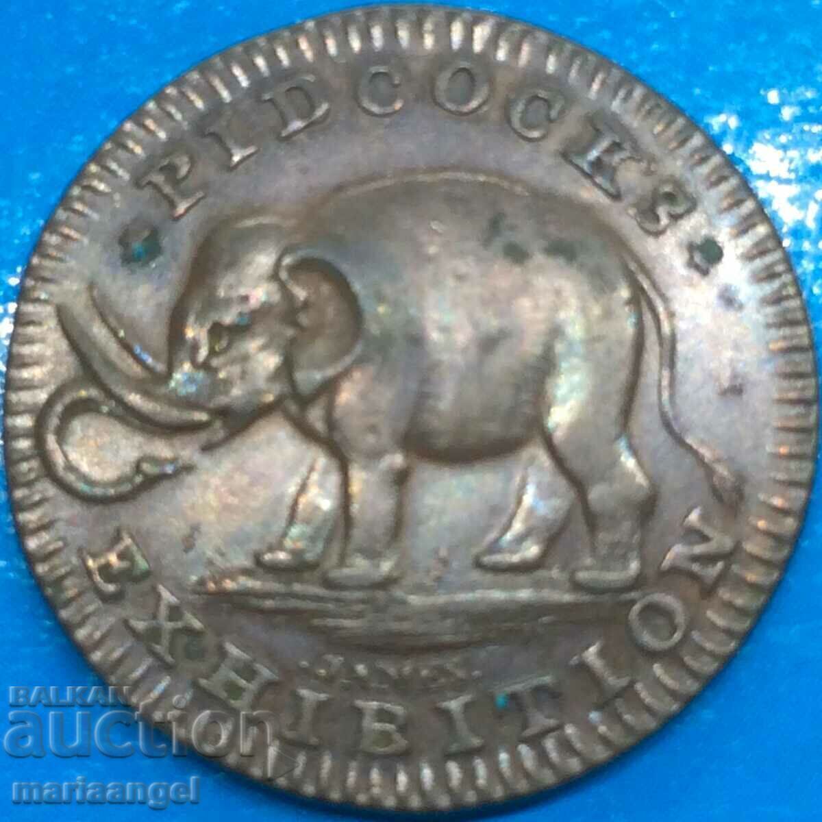 Marea Britanie Farthing 1795-1801 Middlesex Pidcock Off. rar - 5