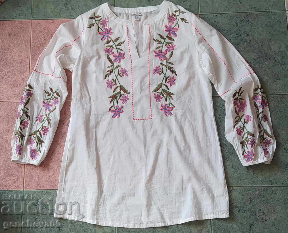 Shirt with embroidered sleeves - 7