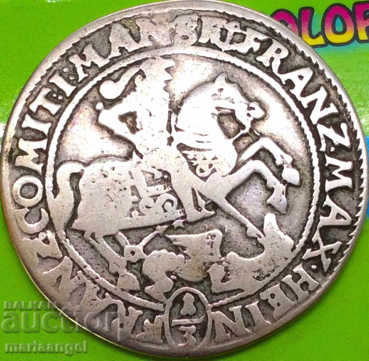 Мансфелд 1/3 Талер 1672 Германия Франц Максимилиан - 7