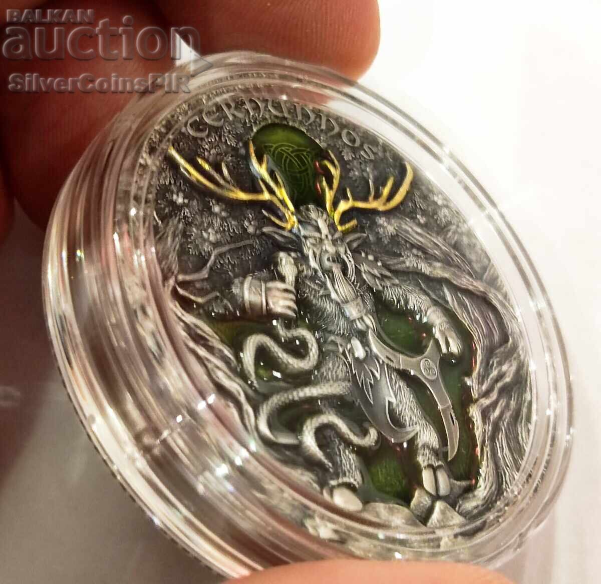 Silver 2 oz Cernunnos Ancient Gods 5 Dollars Niue Islands with price 500.00 BGN | € 255.65 Silver 2 oz Cernunnos Ancient Gods 5 Dollars Niue Islands with price 500.00 BGN | € 255.65