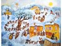 Milcho Spasov (1950-2023) - tablou mare 80 x 100 cm