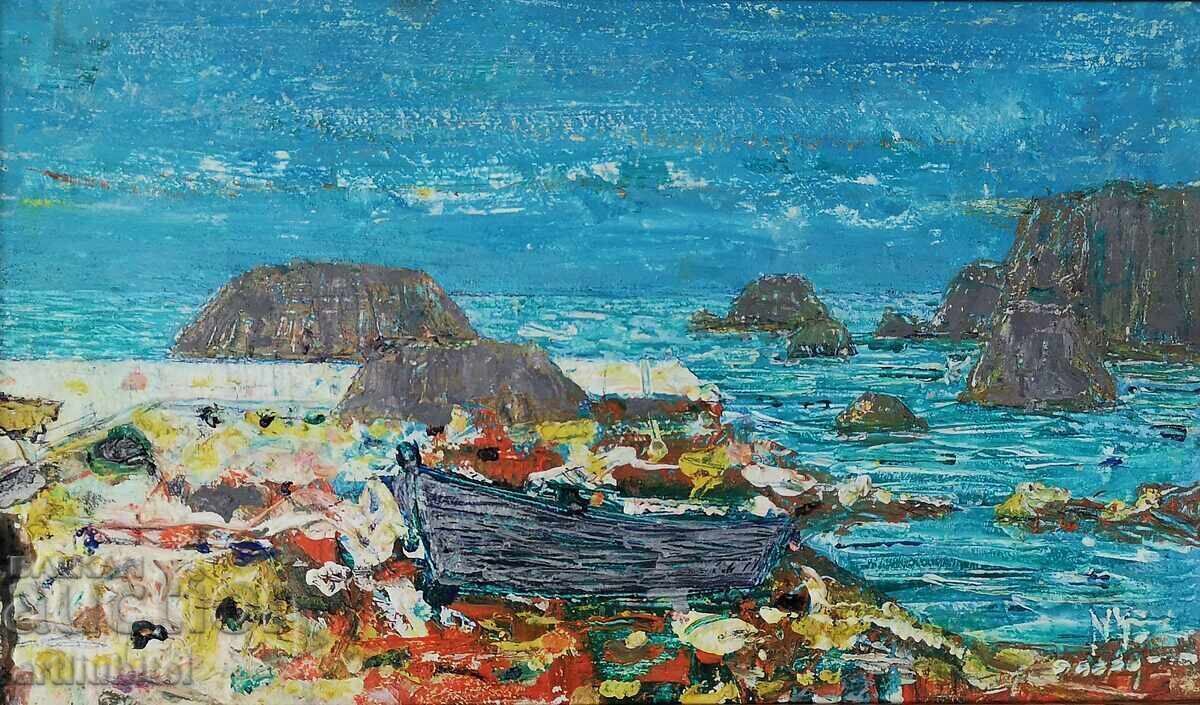 Николай Янакиев,картина "Птичи залив" маслени бои, 49х70 см. с цена 2800.00 лв. | € 1431.62 Николай Янакиев,картина "Птичи залив" маслени бои, 49х70 см. с цена 2800.00 лв. | € 1431.62