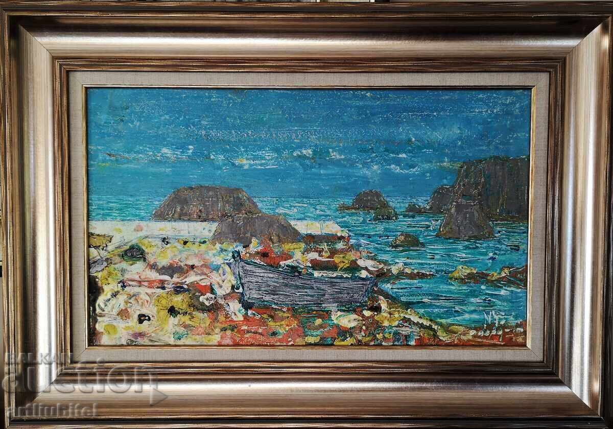 Николай Янакиев,картина "Птичи залив" маслени бои, 49х70 см. Николай Янакиев,картина "Птичи залив" маслени бои, 49х70 см.