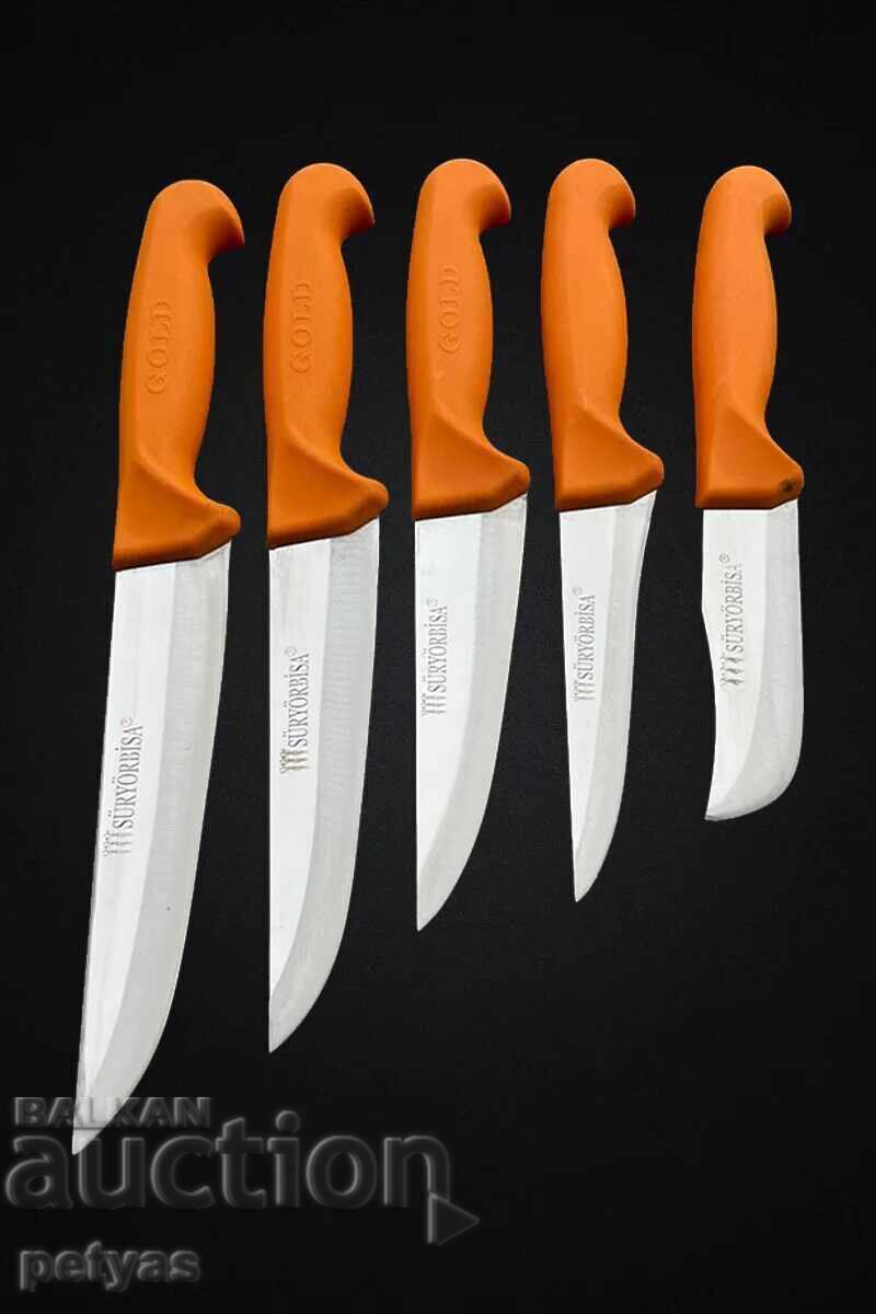 Livrarea Set de 5 cutite de macelar turcesc de calitate