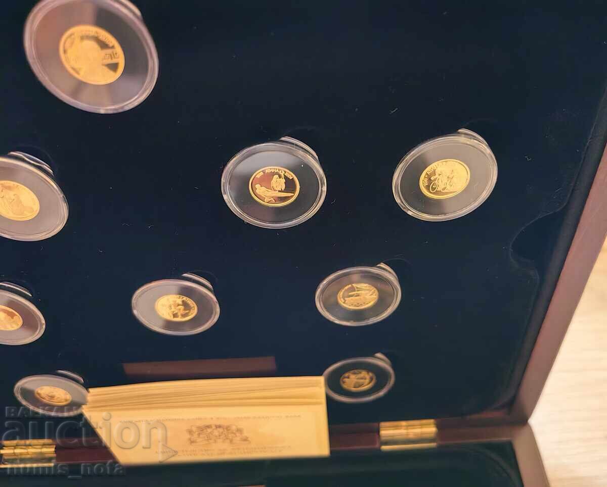 Colecție completă de monede Atena 2002 cu cutie - 5