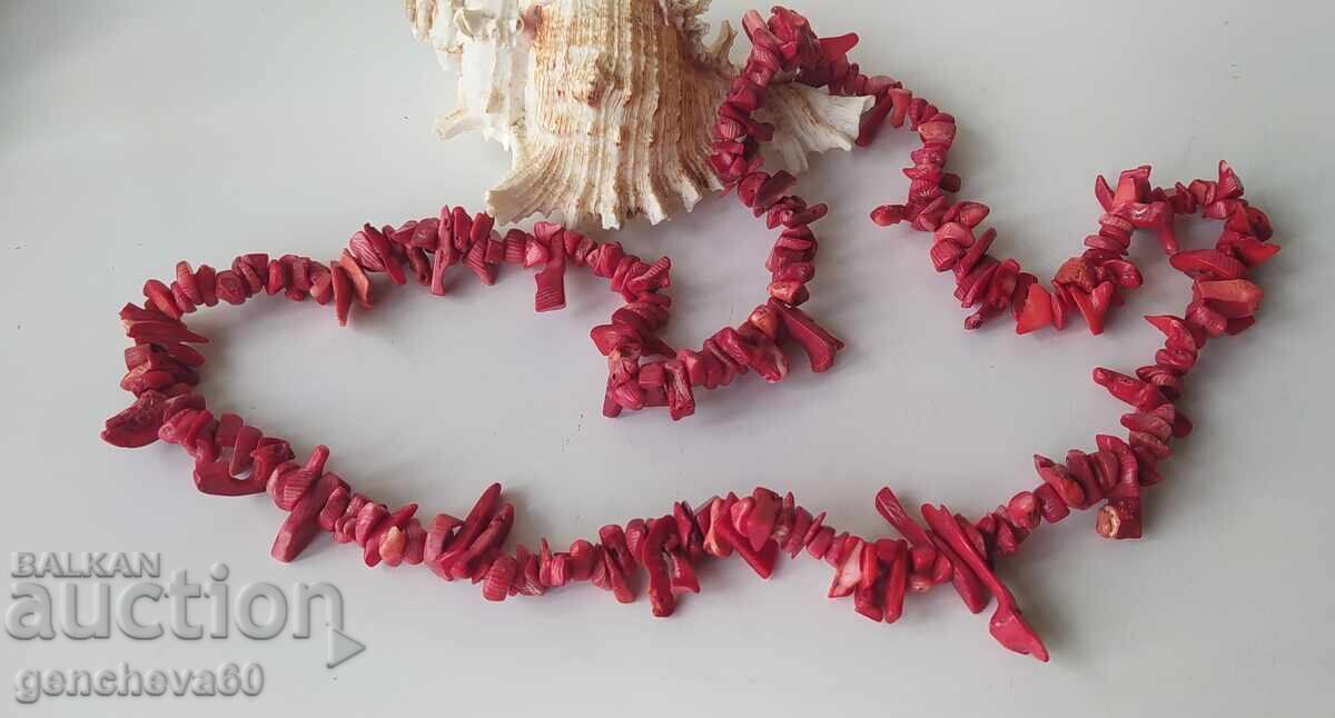 Necklace made of natural red coral with price 150.00 BGN | € 76.69