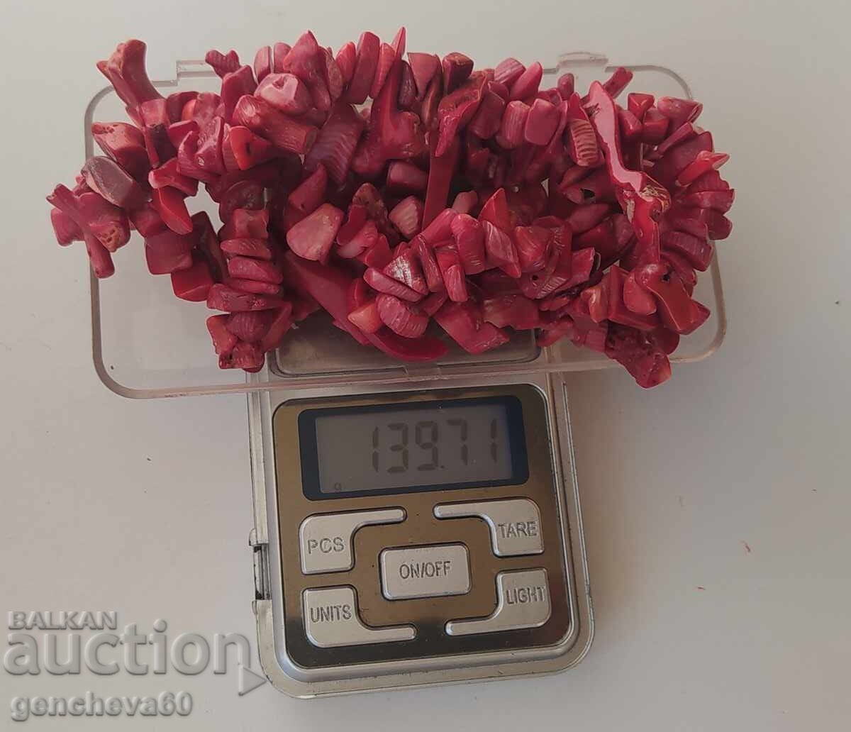 Necklace made of natural red coral - 7