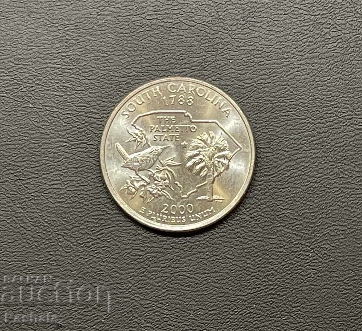 САЩ 25 цент 2000 г. SOUTH CAROLINA