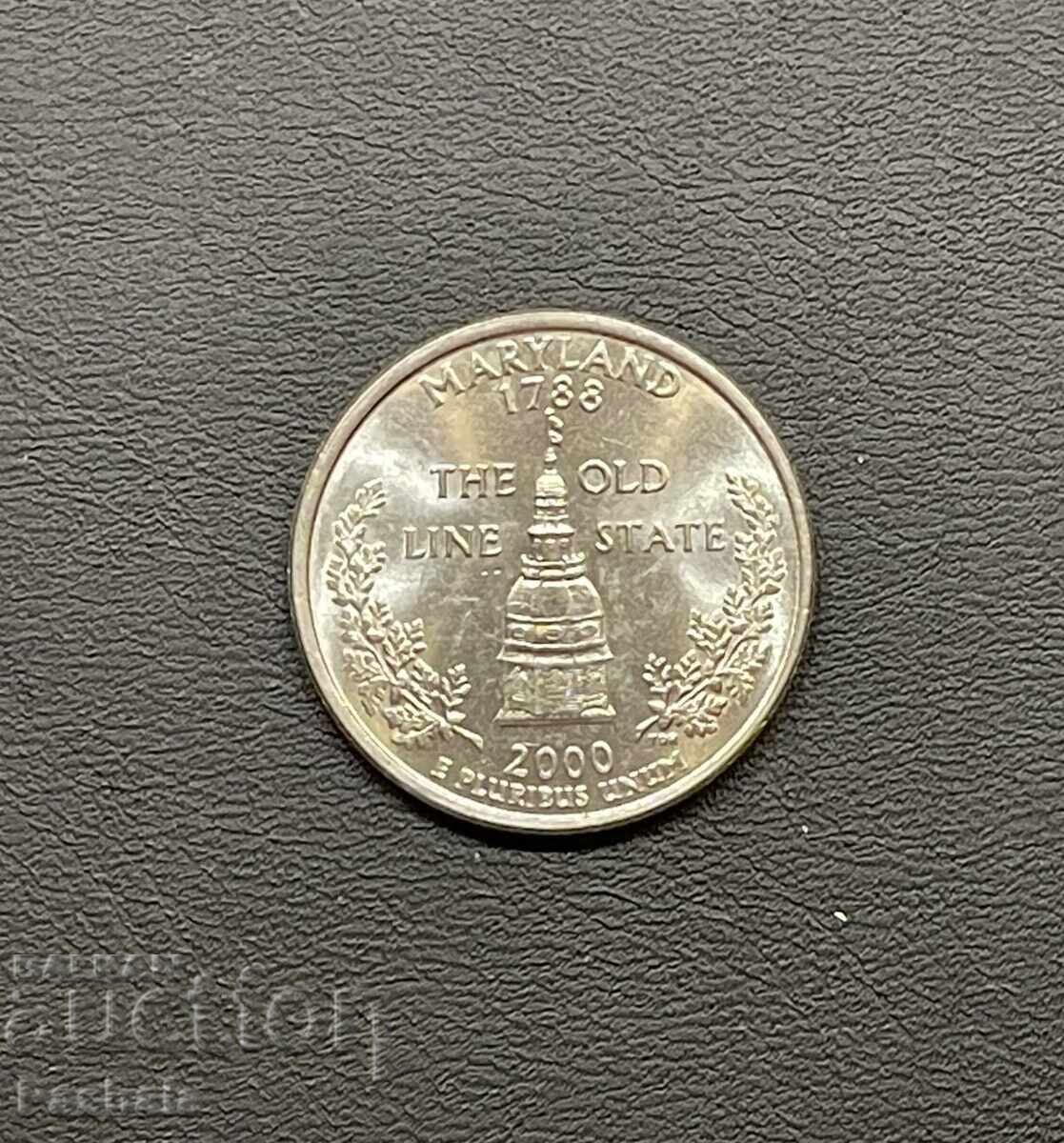 САЩ 25 цент 2000 г. MARYLAND