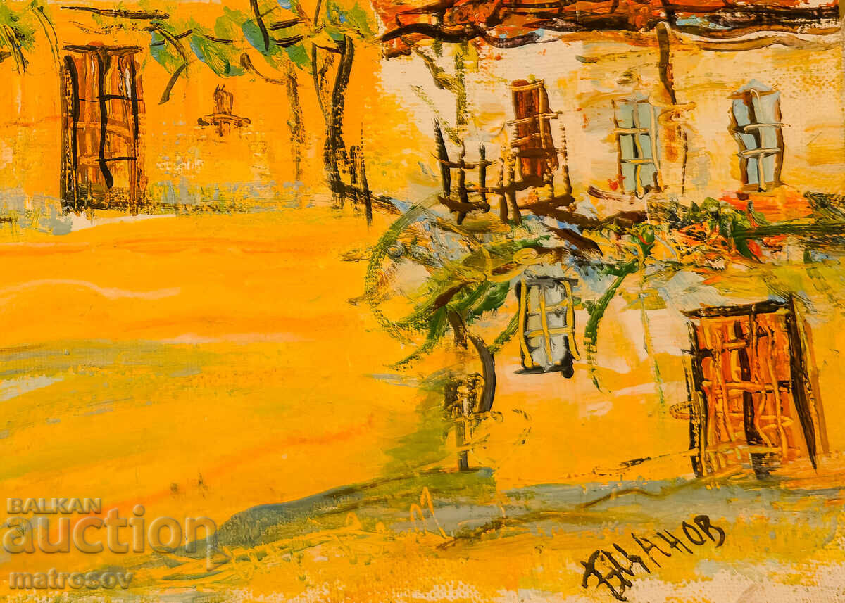 Boris Tsanov, oil painting, rural landscape - 5