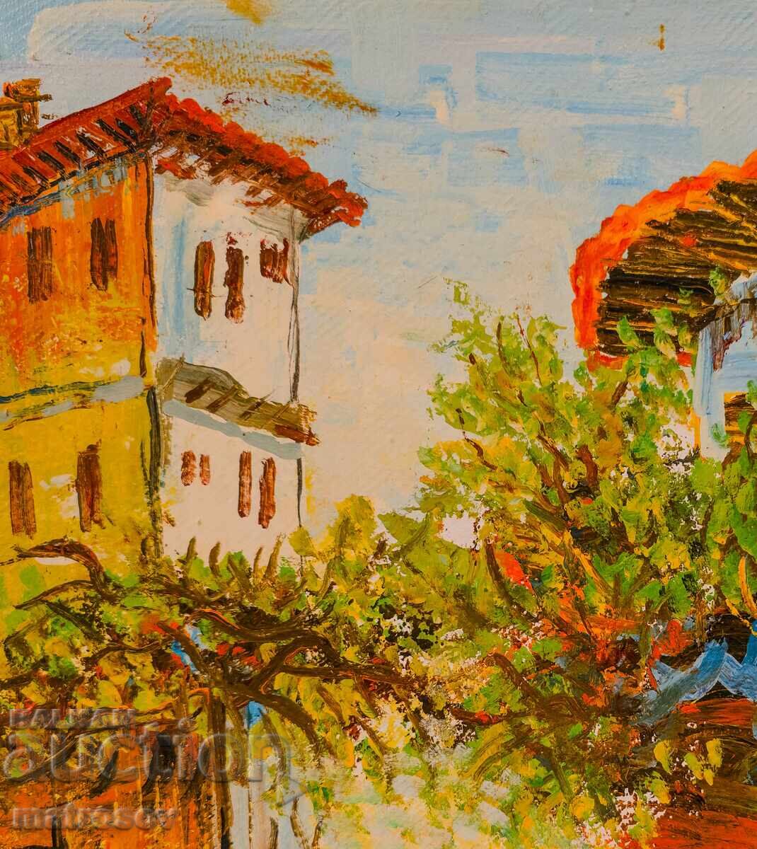 Auction Boris Tsanov, oil painting, landscape "Koprivshtitsa" Auction Boris Tsanov, oil painting, landscape "Koprivshtitsa"