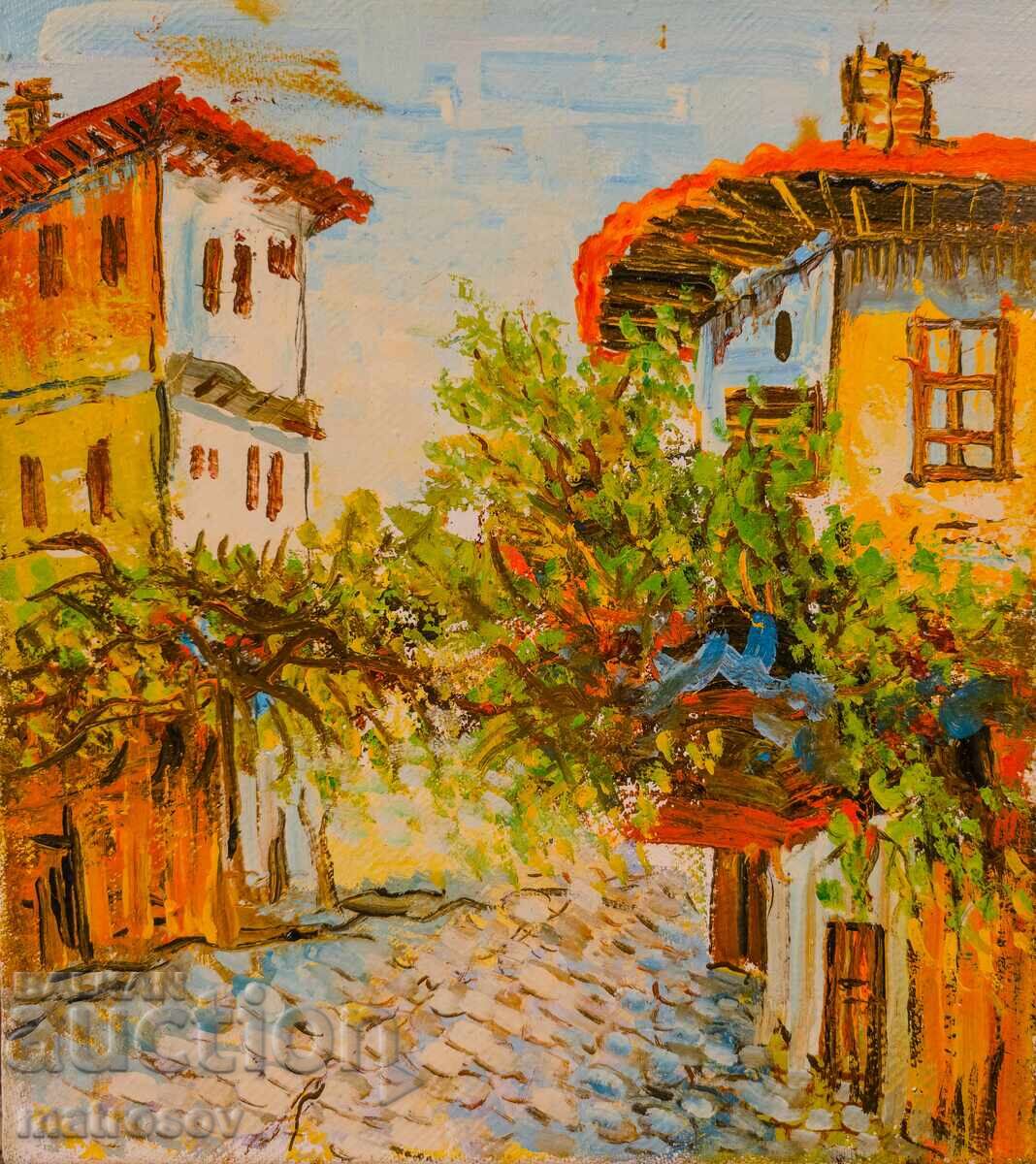 Boris Tsanov, oil painting, landscape "Koprivshtitsa" Boris Tsanov, oil painting, landscape "Koprivshtitsa"