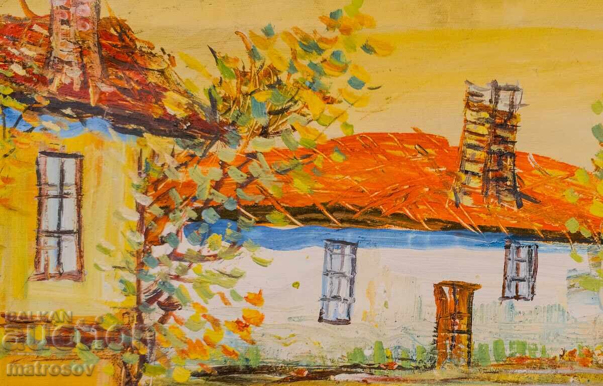 Παράδοση Μπορίς Τσάνοφ, ελαιογραφία, αγροτικό τοπίο