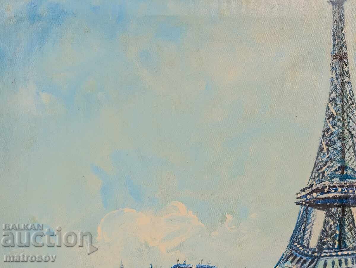 Auction  Boris Tsanov Oil Painting, Landscape of Paris