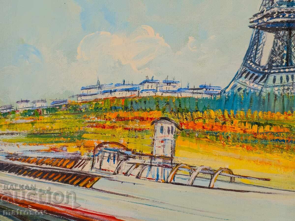 Boris Tsanov Oil Painting, Landscape of Paris - 5