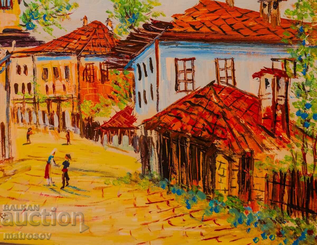 Boris Tsanov, oil painting, rural landscape - 6