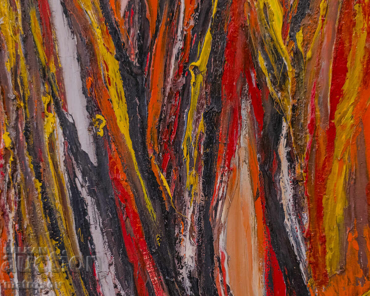 Valentin Radenovski, pictură în ulei, peisaj cu preț 300.00 BGN | € 153.39 Valentin Radenovski, pictură în ulei, peisaj cu preț 300.00 BGN | € 153.39