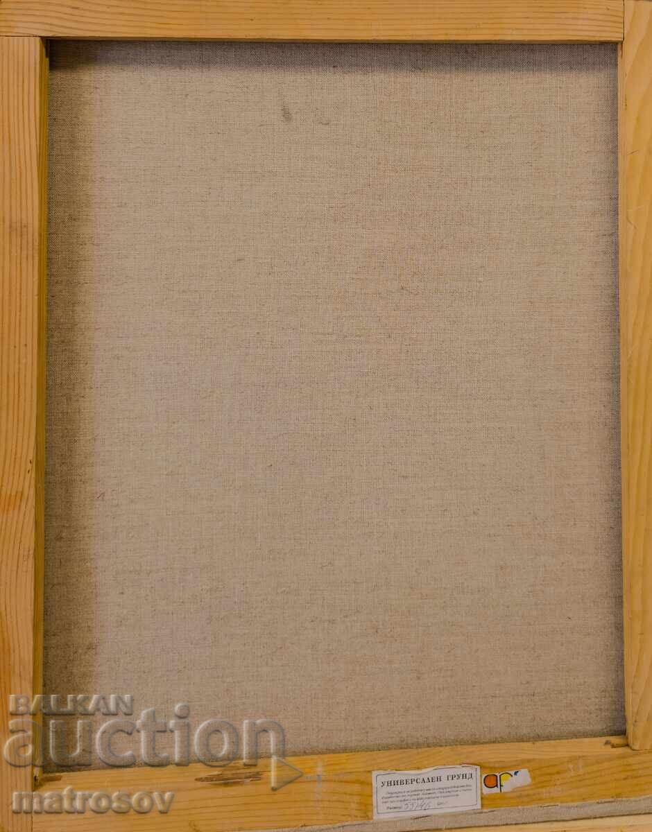 Πέταρ Ντόμουτσιεφ, ελαιογραφία, τοπίο με σπίτια - 6