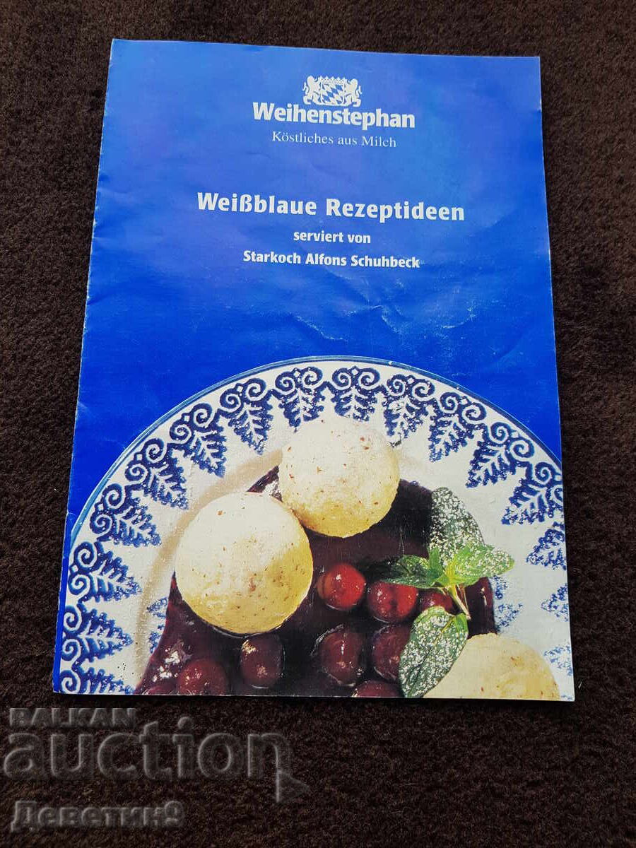 German advertising brochure for Weihenstephan dairy products