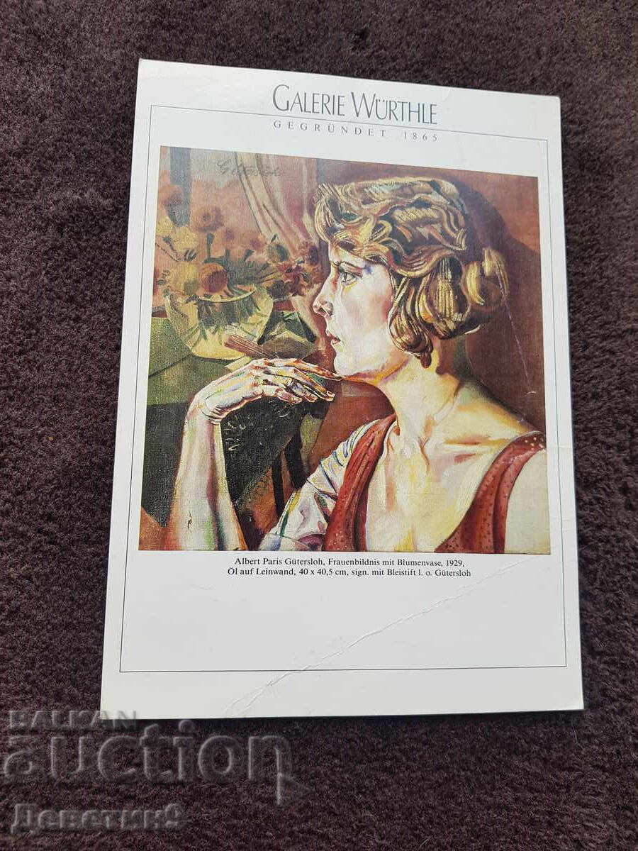 Austrian Exhibition Invitation dedicated to A. P. Gutersloh 85 years