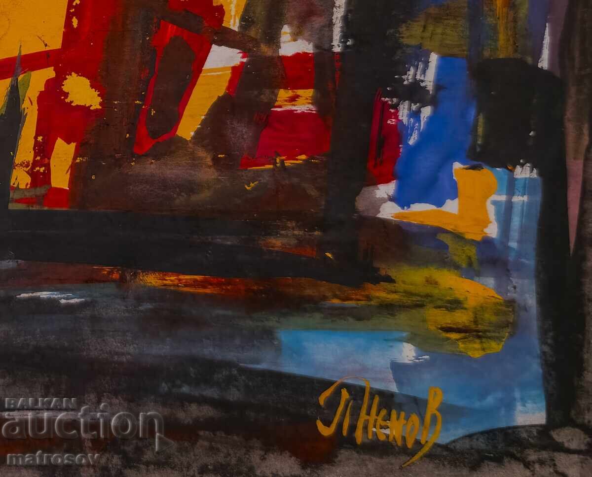 Peter Nenov, abstract landscape, tempera paints - 5