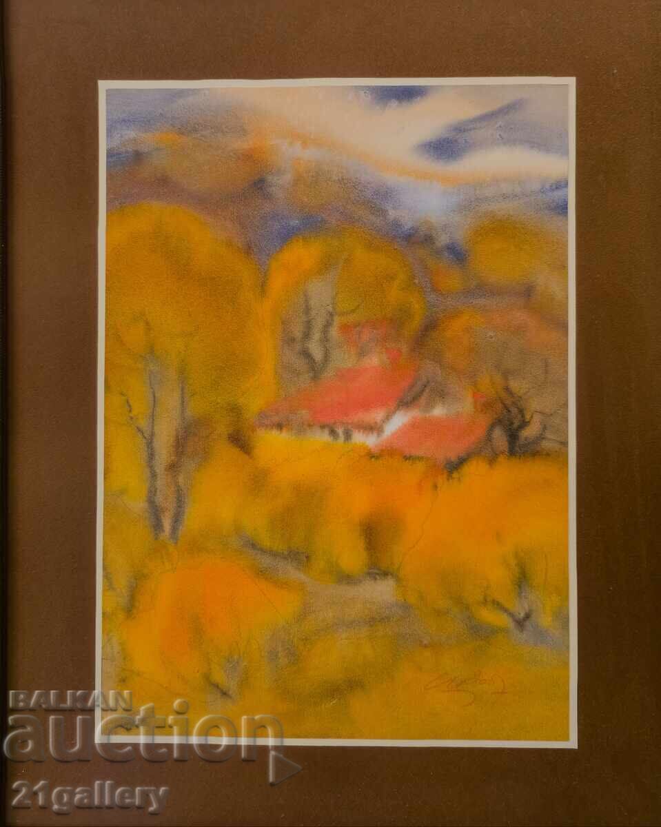 Δημοπρασία Σάβα Τσονόφσκι /1925-/ Ακουαρέλα τοπίο 2007