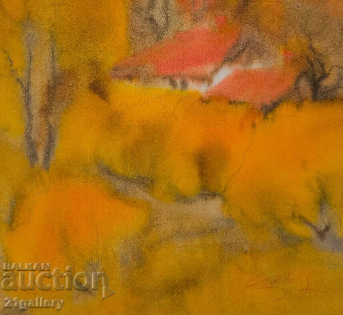 Sava Tsonovski /1925-/ Acuarelă peisaj 2007 - 5