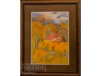 Sava Tsonovski /1925-/ Watercolor landscape 2007