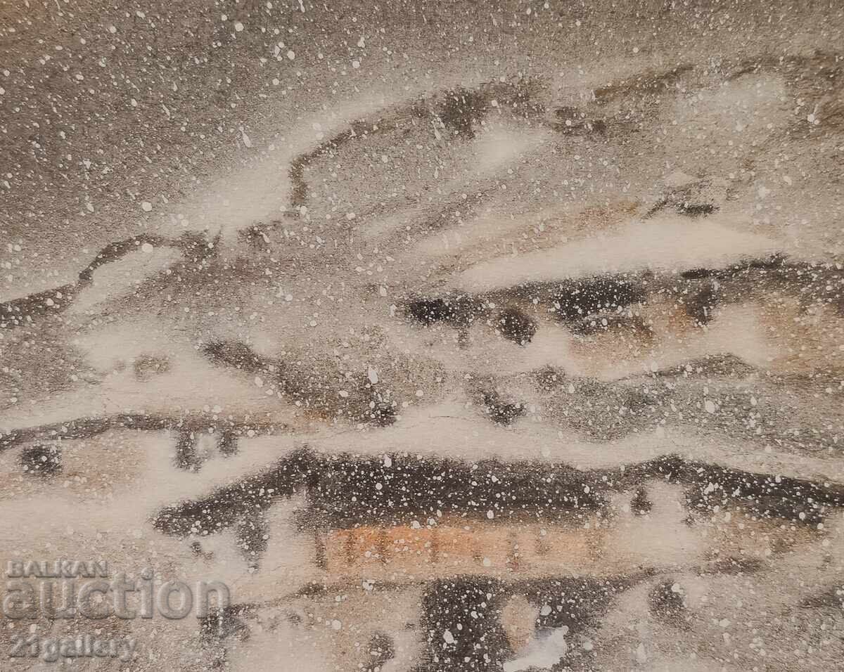 Sava Tsonovski /1925-/ Watercolor landscape 2008 - 5