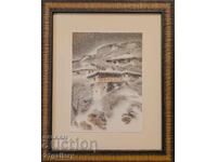 Sava Tsonovski /1925-/ Watercolor landscape 2008