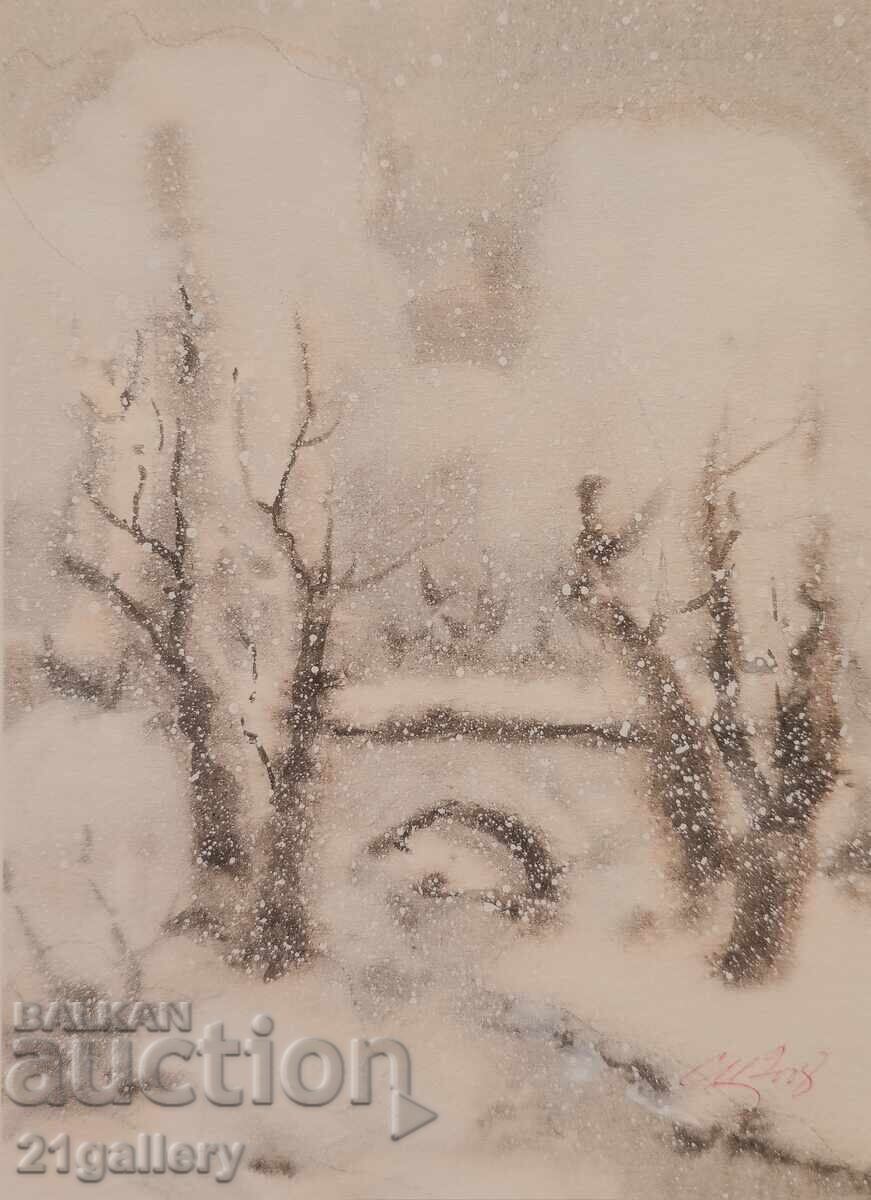 Delivery of Sava Tsonovski /1925-/ Watercolor landscape 2008