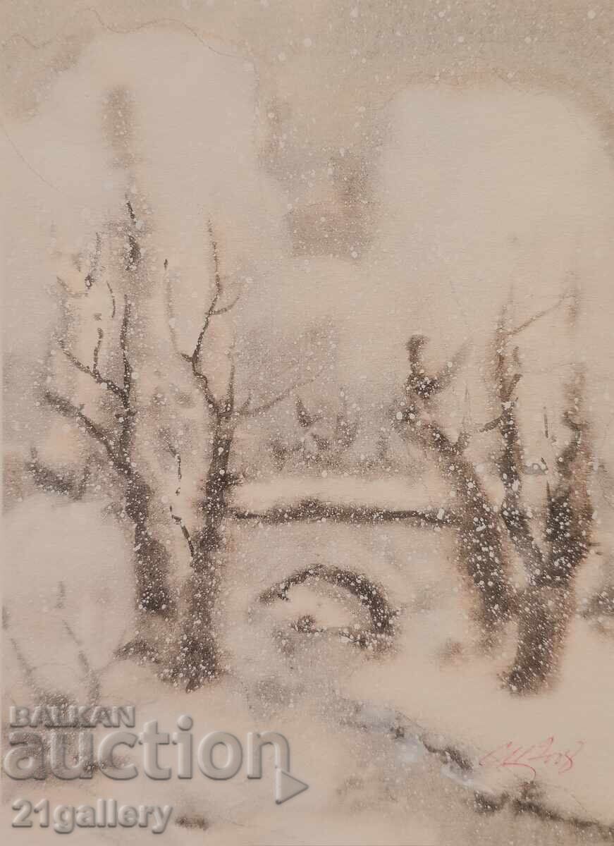 Доставка на Сава Цоновски  /1925-/ Акварел пейзаж 2008