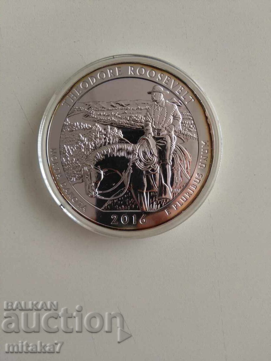 Аукцион 1/4 долар 2016 година, САЩ, 5oz, сребро 999 Аукцион 1/4 долар 2016 година, САЩ, 5oz, сребро 999
