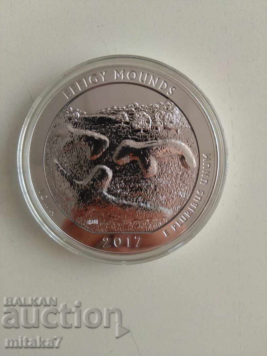 1/4 dollar 2017, USA, 5oz, silver 999