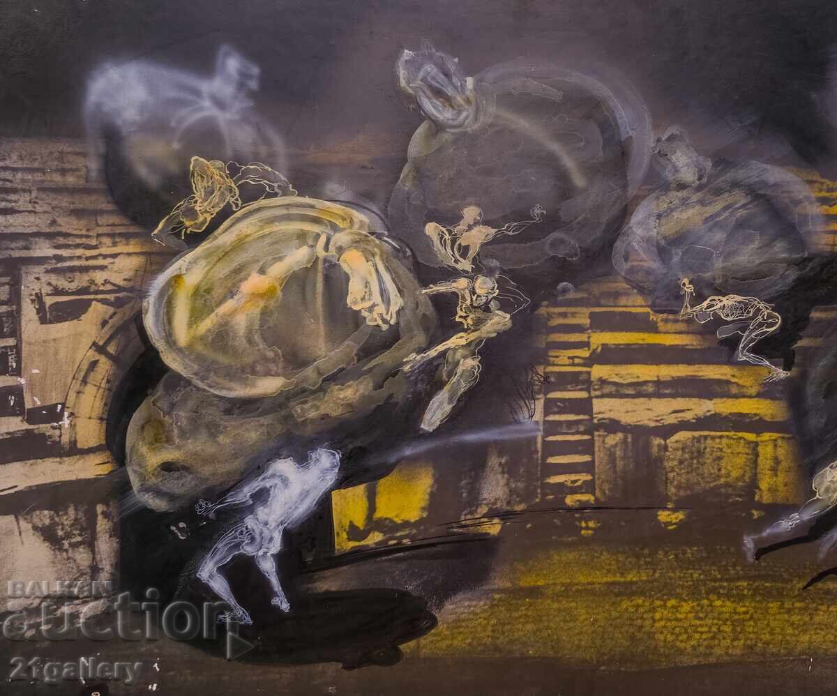 Картина гваш фигурална композиция с цена 1000.00 лв. | € 511.29