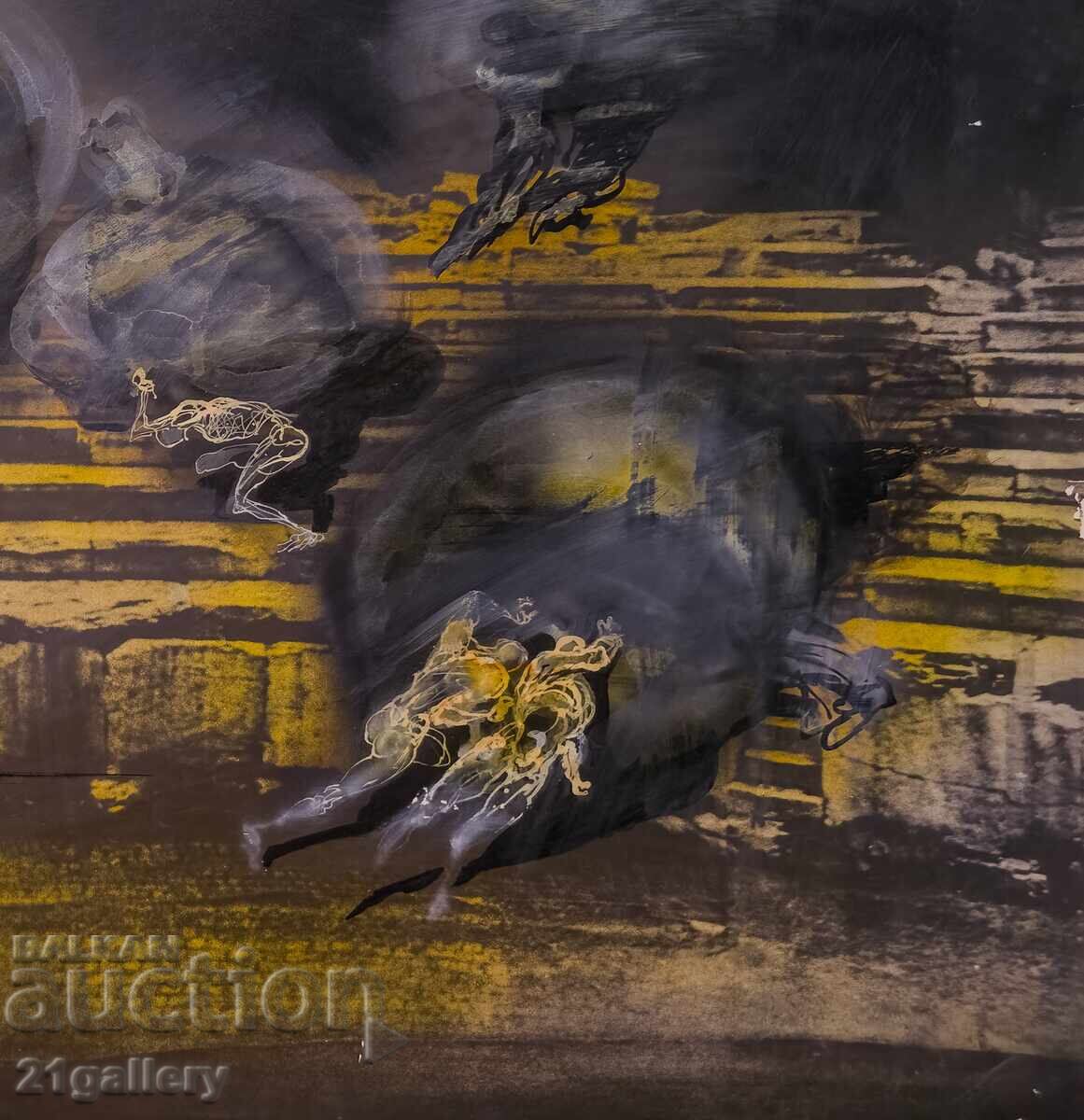 Доставка на Картина гваш фигурална композиция