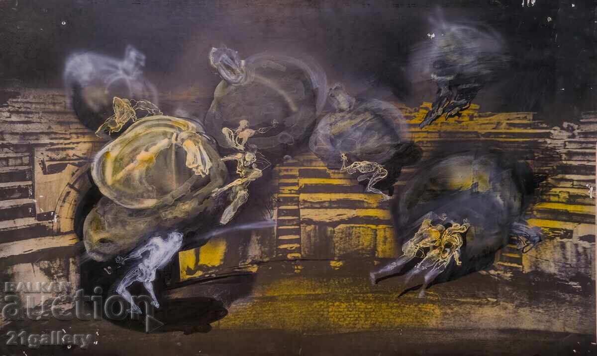 Картина гваш фигурална композиция