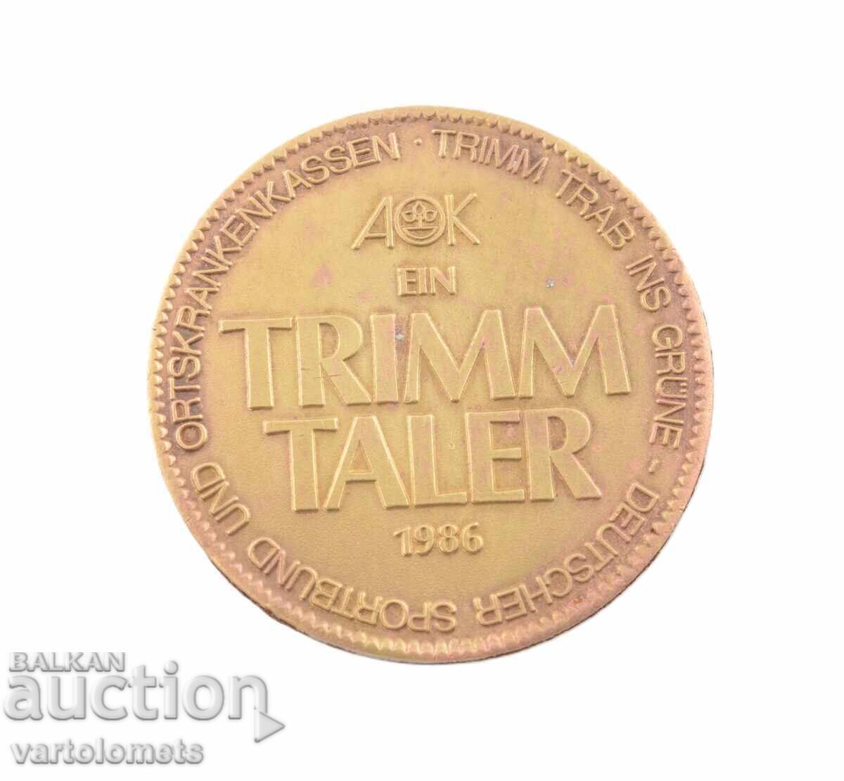1 Thaler FRG 1986 - Advertising Medallion Plaque
