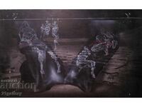 Gouache painting, abstract figurative composition