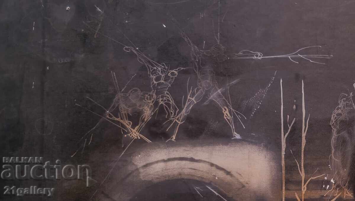 Livrarea Tablou guaș, compoziție figurativă abstractă Livrarea Tablou guaș, compoziție figurativă abstractă