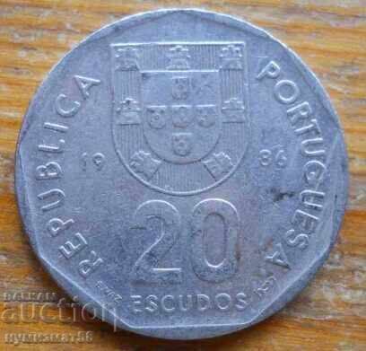 20 escudos 1986 - Portugal