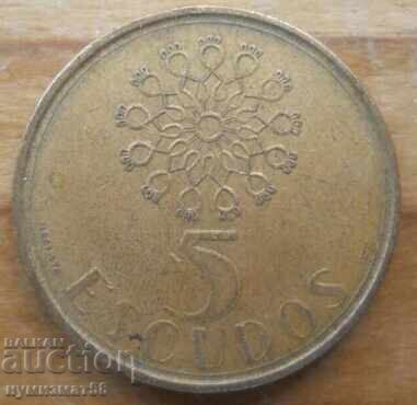 5 escudos 1988 - Portugal