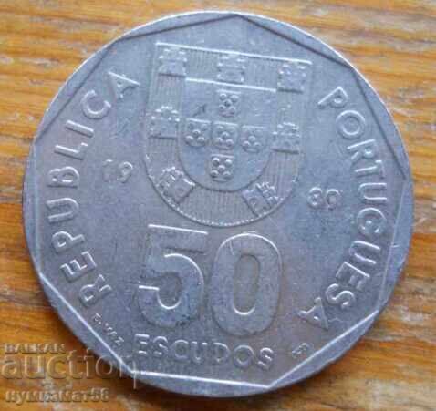 50 escudos 1989 - Portugal 50 escudos 1989 - Portugal
