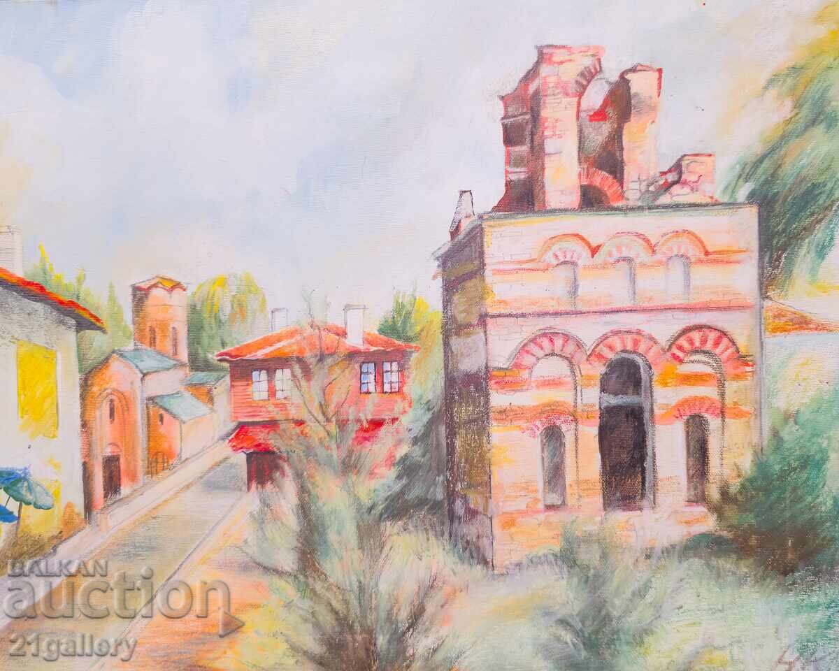 Δημοπρασία Τοπίο από Νεσέμπαρ, ελαιογραφία