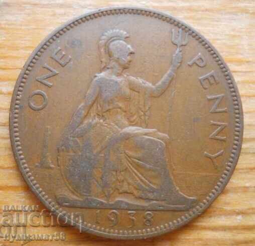 1 penny 1938 - Marea Britanie (regele George al VI-lea)