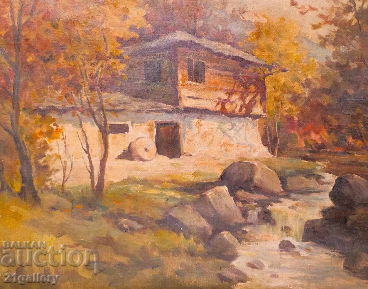 Delivery of Oil painting, autumn landscape