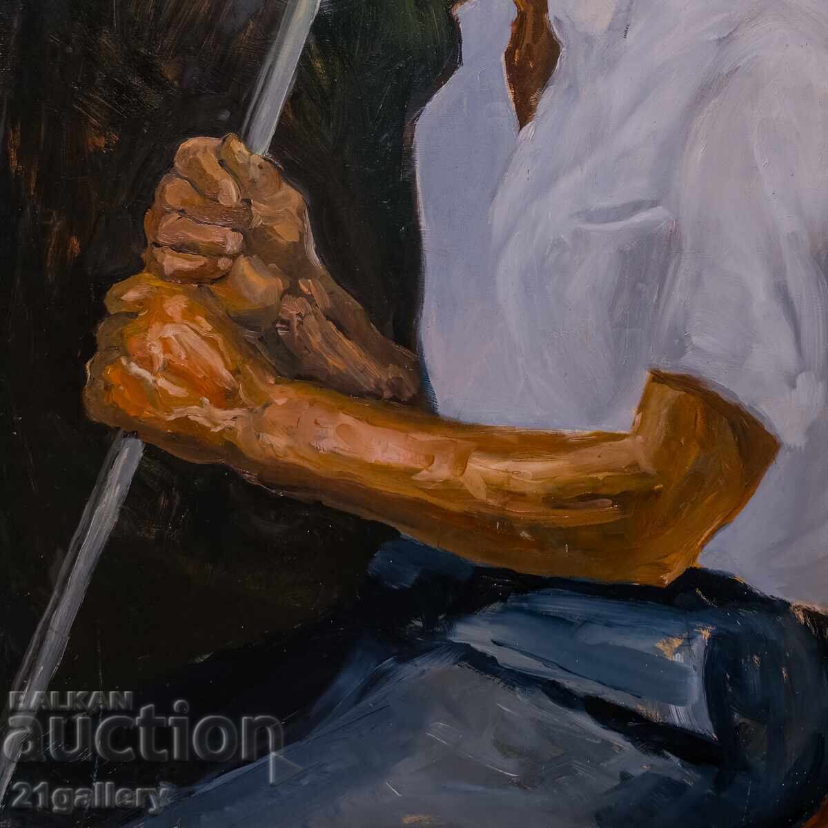 Ελαιογραφία, ανδρικό πορτρέτο - 5