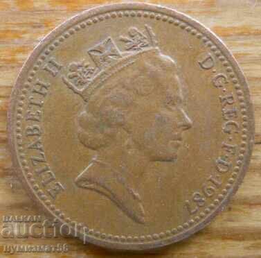 1 penny 1987 - Marea Britanie cu preț 0.20 BGN | € 0.10
